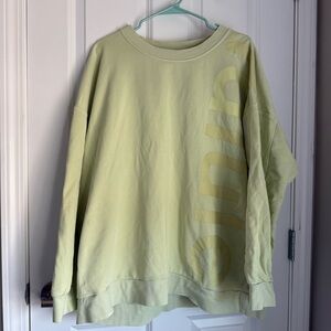 Lululemon Lime Green Oversized Sweatshirt. Used. Some discoloration.